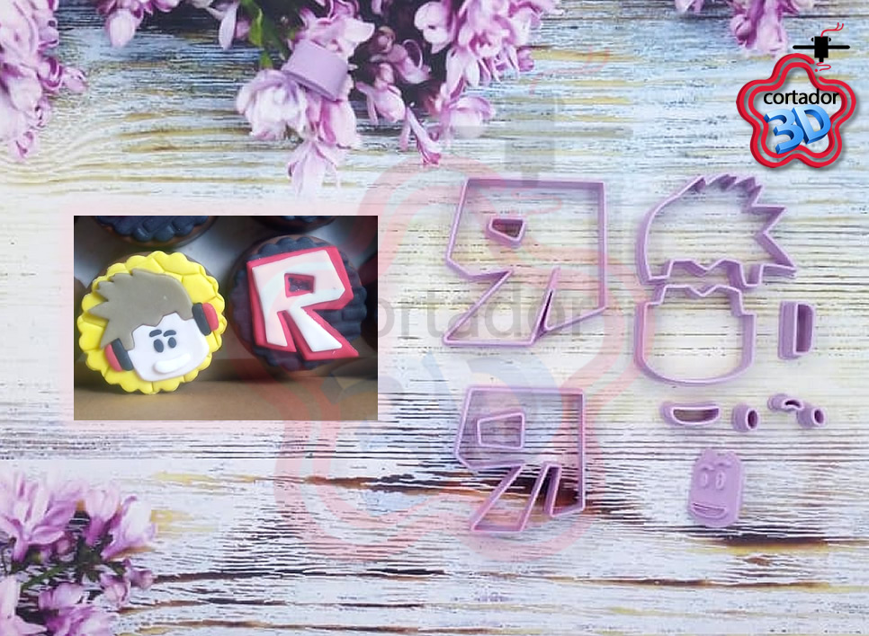 Cortador e Marcador Roblox Menina – 12cm – Mariana Garbi